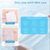 Cotton Facial Soft Dry Wipes Wet and Dry Use Disposable Face Towel Extra Thick Cotton Tissue Lint Free Dry Wipes for Sensitive Skin/Baby Care/Makeup Removing/Surface Cleaning (6 PACK) view 3