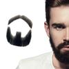 Voloria Fake Beard Human Hair Full Hand Tied Facial Hair Black Goatee False Beards Lace Invisible Fake FaceMustache for Entertainment Drama Party Costume Party (Style-1, Black) view 1
