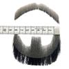 Voloria Fake Beard Human Hair Full Hand Tied Facial Hair Black Goatee False Beards Lace Invisible Fake FaceMustache for Entertainment Drama Party Costume Party (Style-1, Black) view 3