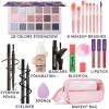 Full Makeup Kit for Women - 18 Eyeshadows, 3 Lipsticks, Blush Oil, Mascara, Eyeliner, Eyebrow Pencil, Foundation, Sponge, Makeup Bag & 8pcs Brushes view 2