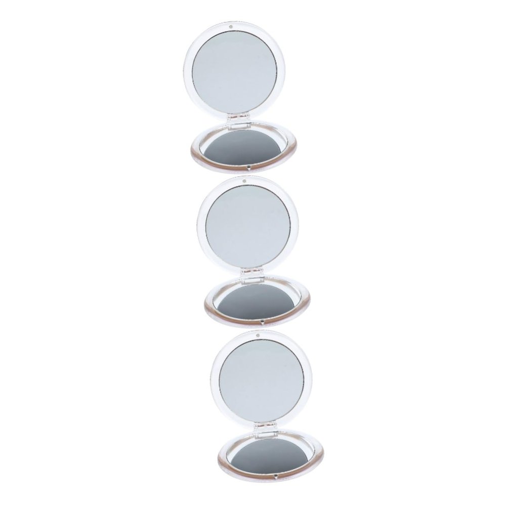 Mipcase 3pcs Pocket Mirror Makeup Mirror Compact Double-Sided for Purses Magnification Design for and Daily Use