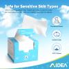 AIDEA Face Towels Disposable-50Ct, Facial Cleansing Wipes for Sensitive Skin, Facial Towelettes for Makeup Removing, Nursing, Travel, Dry Wipes Face Cloths view 2