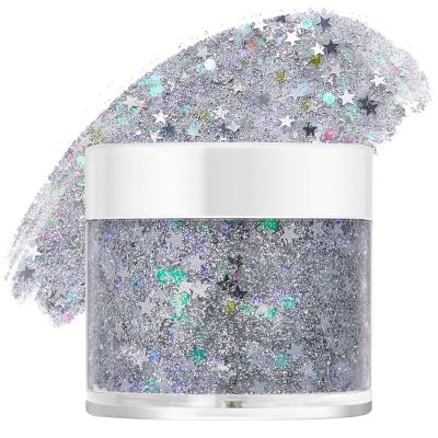 FUELEGO Mardi Gras Glitter Gel for Body, Face, Hair and Lip, Color Changing Glitter Gel Under Light, Mardi Gras Makeup Glitter Gel