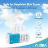 AlDEA Face Towels Disposable-600Ct, Face Towelettes for Sensitive Skin, Clean Facial Wipes for Makeup Removing, Facial Cleansing, Travel, Dry Wipes Face Cloths view 2