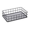 Housoutil 1pc Wrought Iron Storage Basket for Cosmetics Elegant Black Mesh Organizer for Desktop and Household Supplies Stylish Iron Storage for Makeup and Sundries view 1