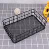 Housoutil 1pc Wrought Iron Storage Basket for Cosmetics Elegant Black Mesh Organizer for Desktop and Household Supplies Stylish Iron Storage for Makeup and Sundries view 4