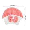 NOLITOY Cute Hair Drying Hat Absorbent Material Fast Drying Towel Turban for Wet Hair for Shower Pink view 2