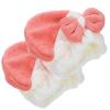 NOLITOY Cute Hair Drying Hat Absorbent Material Fast Drying Towel Turban for Wet Hair for Shower Pink view 4