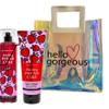 White Barn - Bath and Body Works - Gift Set 2 Piece Bundle - with Gift Bag HELLO GORGEOUS (Strawberry Pound Cake) view 1