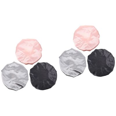 Housoutil 6pcs Bonnet for Sleeping Double Wall Hair-drying Cap Reusable Makeup Hair Cap