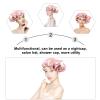 Housoutil 6pcs Bonnet for Sleeping Double Wall Hair-drying Cap Reusable Makeup Hair Cap view 2