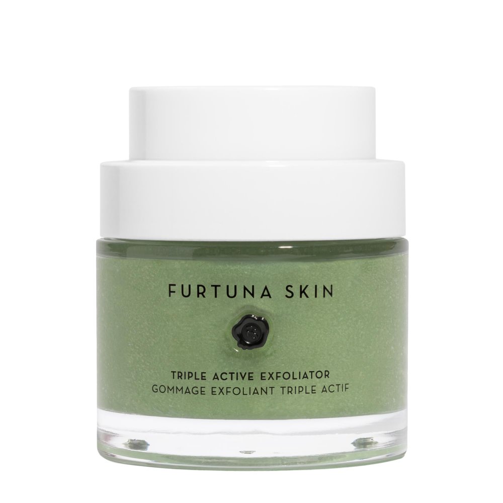Furtuna Skin Triple Action Exfoliator - Olive-Infused Facial Scrub, Smooths, All Skin Types, Vegan, 80ml