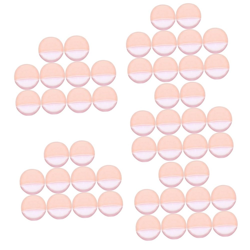 NOLITOY 50pcs Rounded Face for Powder Powder Puff Makeup Rounds Pads Comfortable Makeup Applicators Girl Natural