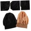 SHERCHPRY 10pcs Elastic Satin Sleep Hats for Women Beanie Chemo Caps Comfortable Nightwear Headwear Lightweight Portable Hair view 3