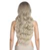 FUTAI Long Wavy Wig 30 Inch Ombre Ash Blonde HD Front Lace Body Curly Synthetic Hair Wigs for Women Professional Female Diverse Styles Daily Party Cosplay view 3