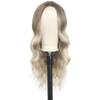 FUTAI Long Wavy Wig 30 Inch Ombre Ash Blonde HD Front Lace Body Curly Synthetic Hair Wigs for Women Professional Female Diverse Styles Daily Party Cosplay view 4