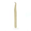 GEM Volume Boot Lash Tweezer by SoCal Beauty  Gold Precision Eyelash Tweezer for Eyelash Extensions with mm Measurement  Professional Tweezers for Eyelash Extension & Volume Fan view 3