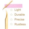 Flirt Curved Isolation Lash Tweezer by SoCal Beauty | Gold Professional Eyelash Tweezer for Eyelash Extensions, Hand-Tested with MM Guide  Lash Artists Favorite Precision Eyelash Applicator view 2