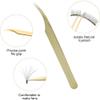 Flirt Curved Isolation Lash Tweezer by SoCal Beauty | Gold Professional Eyelash Tweezer for Eyelash Extensions, Hand-Tested with MM Guide  Lash Artists Favorite Precision Eyelash Applicator view 3
