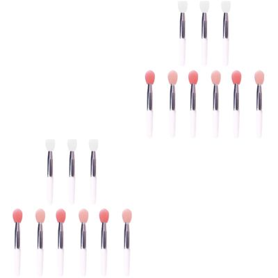 FRCOLOR 18pcs Silicone Lip Brush for Makeup Application Versatile Lip Mask Lipstick and Concealer Brushes Lightweight Portable Beauty Tools for Women and Girls