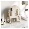 Makeup Organiser Storage Metal Makeup Organizer Rack Box, Countertop Organizer for Cosmetics, Vanity Holder for Lipstick, Brushes, Lotions, Eyeshadow, Nail Polish and Jewelry Skincare Display Case view 1