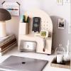 Makeup Organiser Storage Metal Makeup Organizer Rack Box, Countertop Organizer for Cosmetics, Vanity Holder for Lipstick, Brushes, Lotions, Eyeshadow, Nail Polish and Jewelry Skincare Display Case view 4
