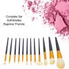 14 Pcs Makeup Brushes Set, Premium Synthetic Blending Face Powder Eye Shadow Concealer Make Up Brushes Tool Kit view 4