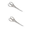 minkissy 2pcs Safety Stainless Steel Nose Hair Eyebrow Trimmer Precision Blades Rounded Tips for Safe Grooming for Delicate Areas Ergonomic Design for view 1