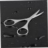 minkissy 2pcs Safety Stainless Steel Nose Hair Eyebrow Trimmer Precision Blades Rounded Tips for Safe Grooming for Delicate Areas Ergonomic Design for view 2