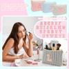 2 PCS Initial Makeup Bag, Personalized Travel Cosmetic Bag/11 12 13 14 15 16 Years Old Girl Gifts, Preppy Stuff Birthday Gifts for Women Friends, Skincare Bag, Teen Girl Gift Trendy StuffBlack D view 4
