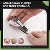 BALUCA Slanted Blade Ingrown Toenail Clippers for Thick Toenails, Angled Toe Nail Fingernail Cutter Trimmer for Seniors and Men - Black view 2