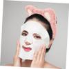 NOLITOY 3pcs Cat Ear Makeup Headbands for Women Soft Skincare Headbands for Face Washing and Spa Cute Cartoon Design Khaki view 4