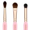 Bdellium Tools Pink Golden Triangle Eyes Makeup Brush Set - Versatile Eye Essential Brush Kit with Soft Synthetic Bristles and Rose Gold Brass Ferrule for a Range of Eye Styles (Pink, 5 pcs) view 4