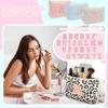 2 PCS Initial Makeup Bag, Personalized Travel Cosmetic Bag/11 12 13 14 15 16 Year Old Girl Gifts, Preppy Stuff Birthday Gifts for Women Friends, Skincare Bag, Teen Girl Gift Trendy Stuff, Leopard T view 4