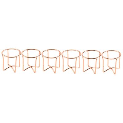 Housoutil 6pcs Rose Gold Makeup Sponge Display Stand Cross Shape Puff Drying Rack for Healthy Ventilated Storage Washable Beauty Organizer for Women and Girls