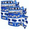 10pcs Elastic Hair Ties for Girls Women Cute Ribbon Ponytail Holders No Damage Knotted Hair Bands-Blue Cheer Hair Tie view 3