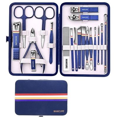 Wcxixo Nail Cutter Set Stainless Steel Nail Clippers Set with Folding Bag Manicure Kits Scissors Makeup Beauty Tool