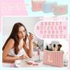2 PCS Initial Makeup Bag, Personalized Travel Cosmetic Bag/11 12 13 14 15 16 Years Old Girl Gifts, Preppy Stuff Birthday Gifts for Women Friends, Skincare Bag, Teen Girl Gift Trendy Stuff, Red E view 4