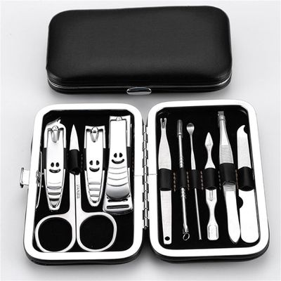 Wcxixo Stainless Steel Nail Clipper Beauty Tool Finger Toenails Nippers Cutters Dead Skin Dirt Remover Pedicure Manicure Kit
