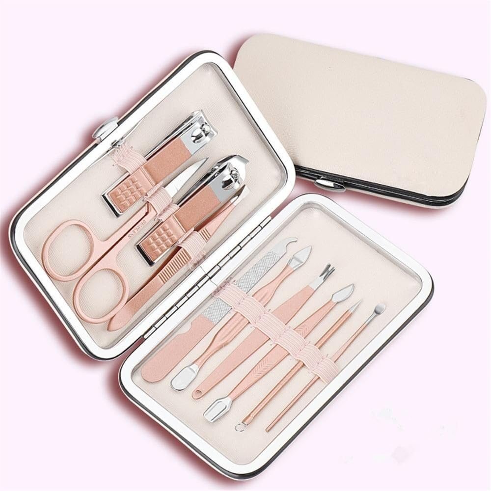 Wcxixo Stainless Steel Nail Clippers Nail Trimming Set Beauty Scissors Manicure Pedicure Nail Clippers