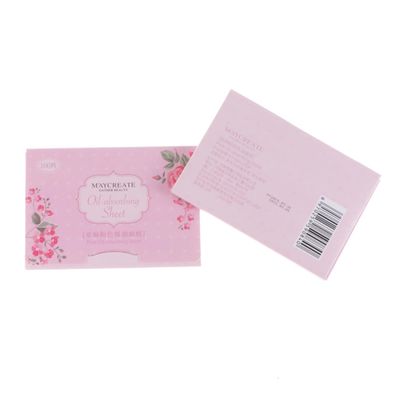 Housoutil 100pcs Natural Fiber Oil Absorbing Tissues Pink Blotting Paper for Oily Skin Care Facial Oil Wipes for Instant Suitable for Skin Types