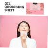 Housoutil 100pcs Natural Fiber Oil Absorbing Tissues Pink Blotting Paper for Oily Skin Care Facial Oil Wipes for Instant Suitable for Skin Types view 3