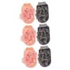 Housoutil 6pcs Exfoliating Shower Gloves Double-sided Bath Mitts for Deep Cleansing Lightweight and Compact Body Scrub Towels for Home Travel and Hotels view 1