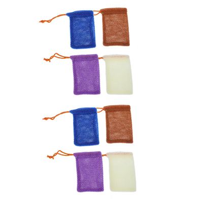 NOLITOY 8pcs Soap Net Pouches Quick-Dry Mesh Bags for Handmade Soap Storage Easy to Hang and Use Efficient Bubble Maker for Home Showers