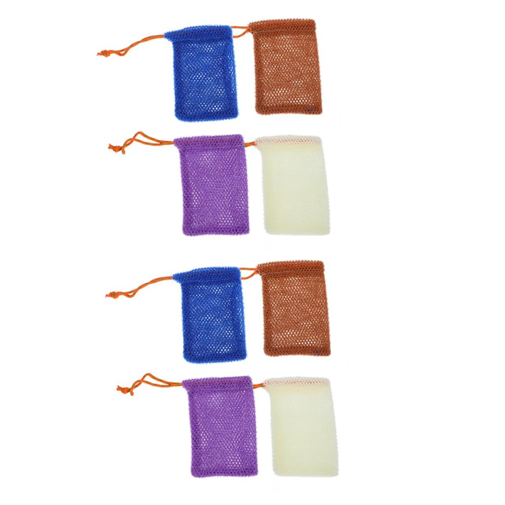 NOLITOY 8pcs Soap Net Pouches Quick-Dry Mesh Bags for Handmade Soap Storage Easy to Hang and Use Efficient Bubble Maker for Home Showers