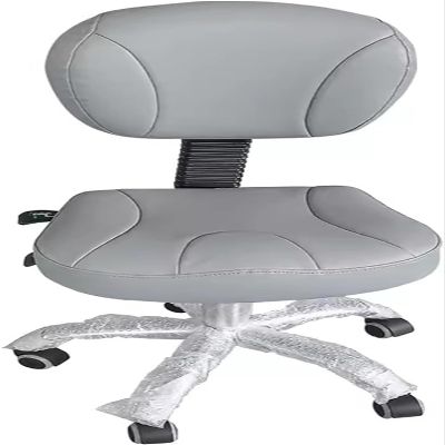 YUNYHAO Saddle Stool, Computer Work Chair, Ergonomic Gray Rolling Stool, Height Adjustable, Suitable for Dental Clinic, Bar, Kitchen, Salon Stool