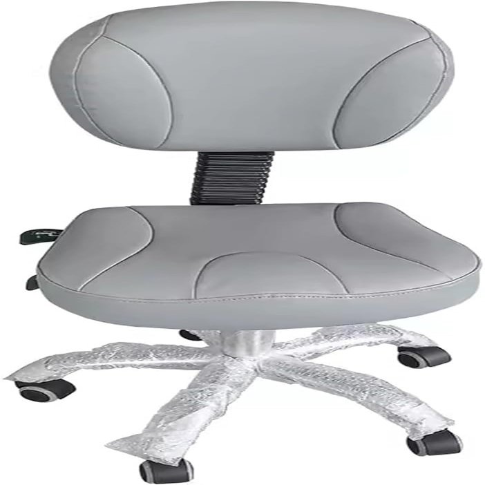 YUNYHAO Saddle Stool, Computer Work Chair, Ergonomic Gray Rolling Stool, Height Adjustable, Suitable for Dental Clinic, Bar, Kitchen, Salon Stool