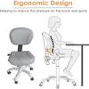 YUNYHAO Saddle Stool, Computer Work Chair, Ergonomic Gray Rolling Stool, Height Adjustable, Suitable for Dental Clinic, Bar, Kitchen, Salon Stool view 3