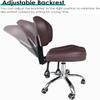 YUNYHAO Saddle Stool, Computer Work Chair, Ergonomic Gray Rolling Stool, Height Adjustable, Suitable for Dental Clinic, Bar, Kitchen, Salon Stool view 4
