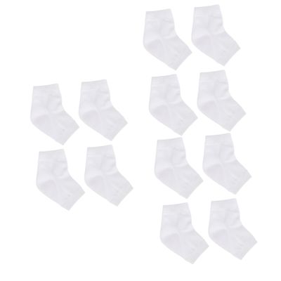 Housoutil 6pairs Shoe Liners Heel Protectors Crack Socks Moisturizing Fit Elastic for Women Men